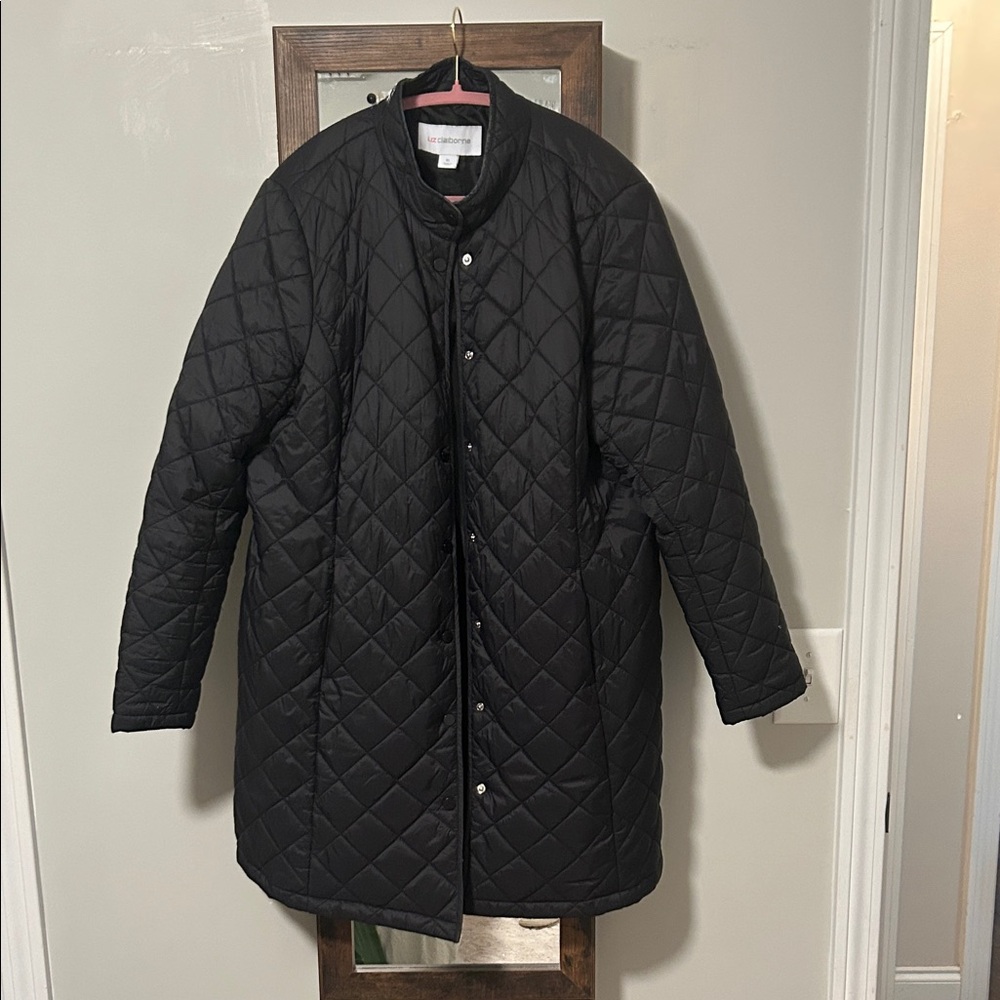 Liz Claiborne Black Quilted Jacket